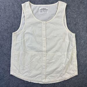 REI Cooperative Tank Top Womens Small White Button Front Lightweight Outdoor
